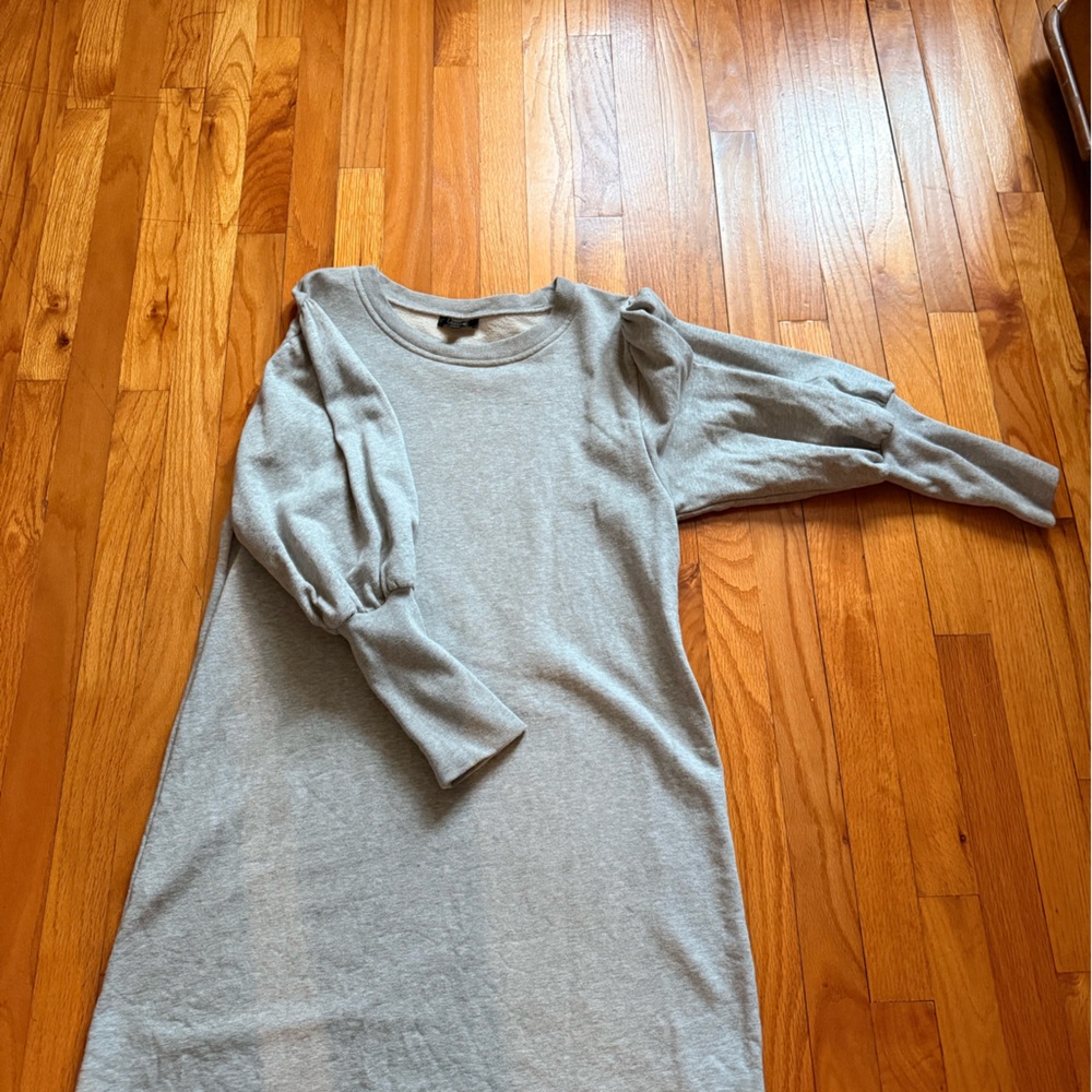 J. Crew Light Gray sweatshirt dress.